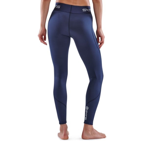 Skins Series-1 Womens 7/8 Compression Tights - Navy Blue