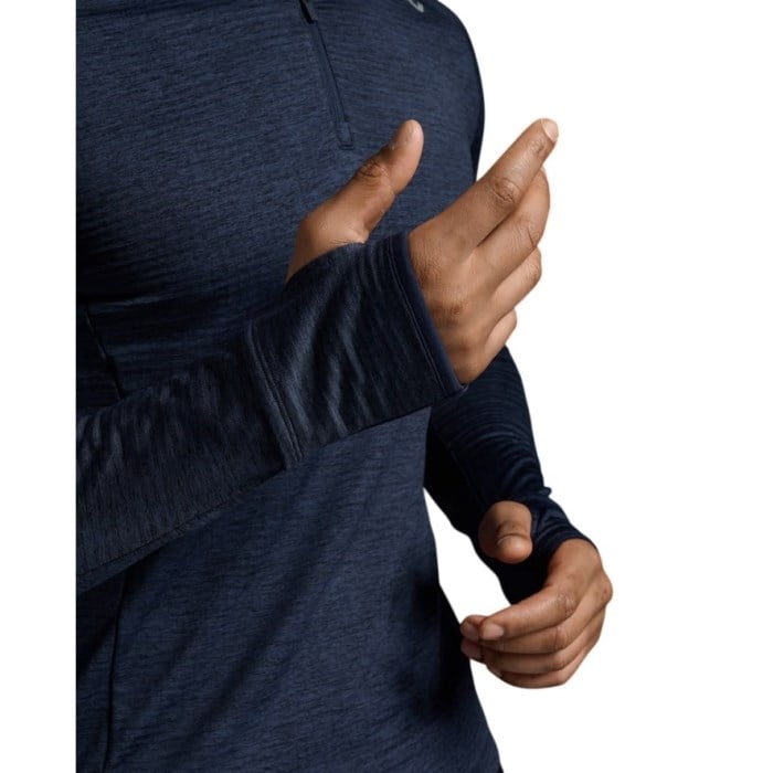 2XU Ignition 1/4 Zip Mens Long Sleeve Running Top - Midnight/Silver Reflective