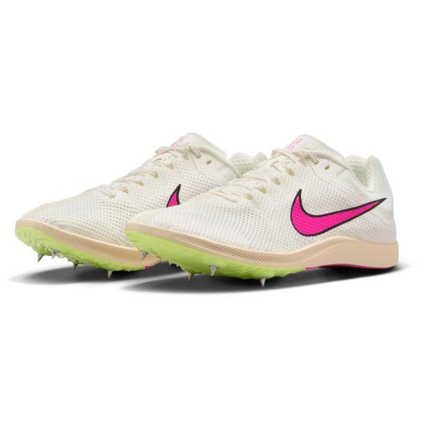 Nike Zoom Rival Distance - Unisex Track Running Spikes - Sail/Fierce Pink/Light Lemon