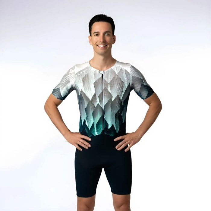 Triathlon Seamless Sleeved Speedsuit - Blue Ice