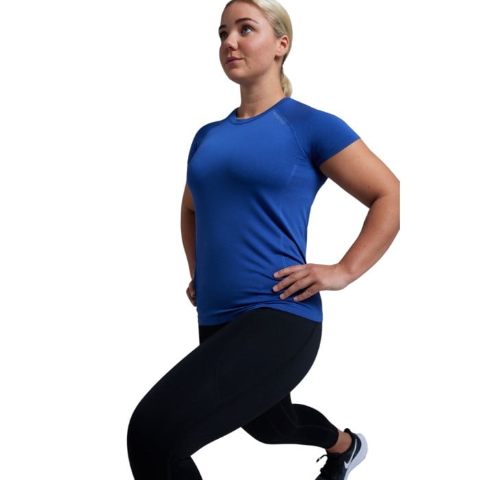 No Timid Souls GLIDE360 Womens Short Sleeve Top - Pacific Ocean Blue