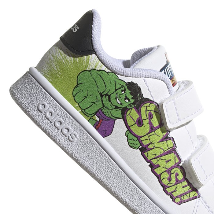 Adidas Marvel Hulk Advantage - Toddler Sneakers - Cloud White/Black