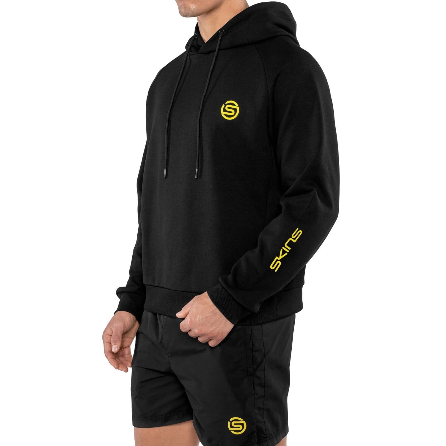 Skins Activewear Mens Interlock Hoodie - Black