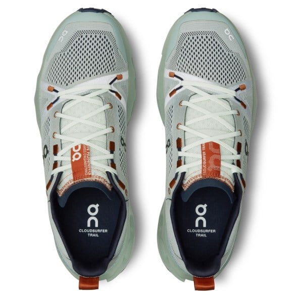 On Cloudsurfer Trail - Mens Trail Running Shoes - Aloe/Mineral