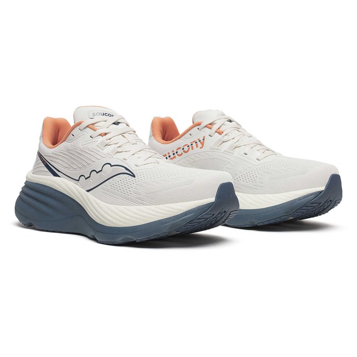 Saucony Hurricane 24 - Mens Running Shoes - Vanilla/Dusk