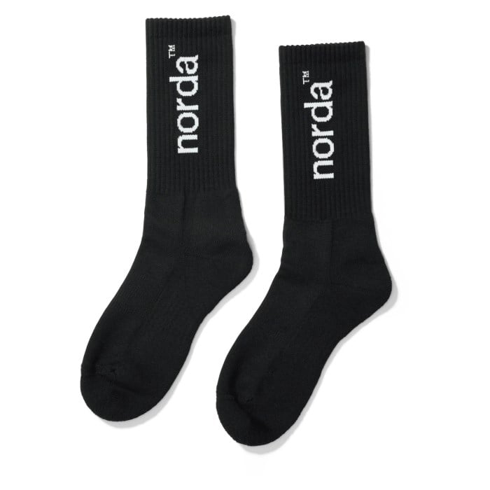 Norda Retro - Unisex Crew Socks - Black