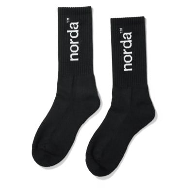 Norda Retro - Unisex Crew Socks - Black