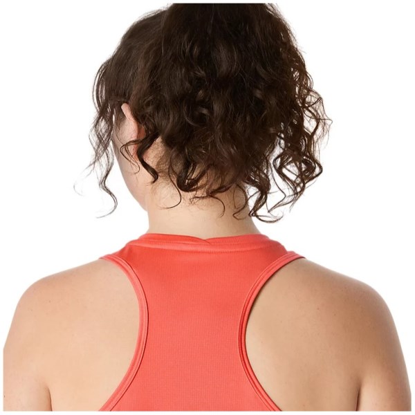 Asics Silver Womens Running Tank Top - Coral Reef