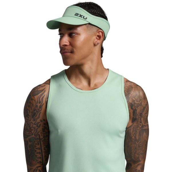 2XU Run Visor - Digital Mint/Black