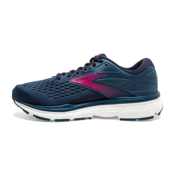 Brooks Dyad 11 - Womens Running Shoes - Blue/Navy/Beetroot