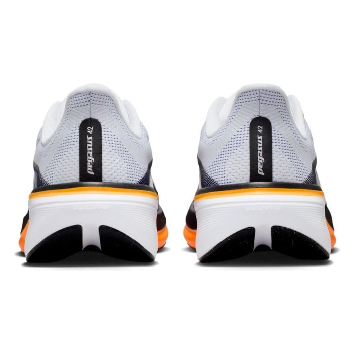 Nike Pegasus 42 - Mens Running Shoes - White/Metallic Silver/Lapis/Total Orange