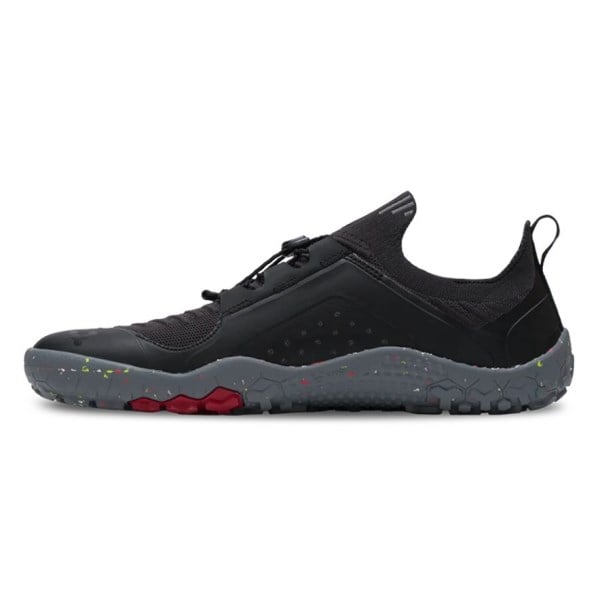 Vivobarefoot Primus Trail Knit FG - Womens Trail Running Shoes - Obsidian/Misty Rose/Grey