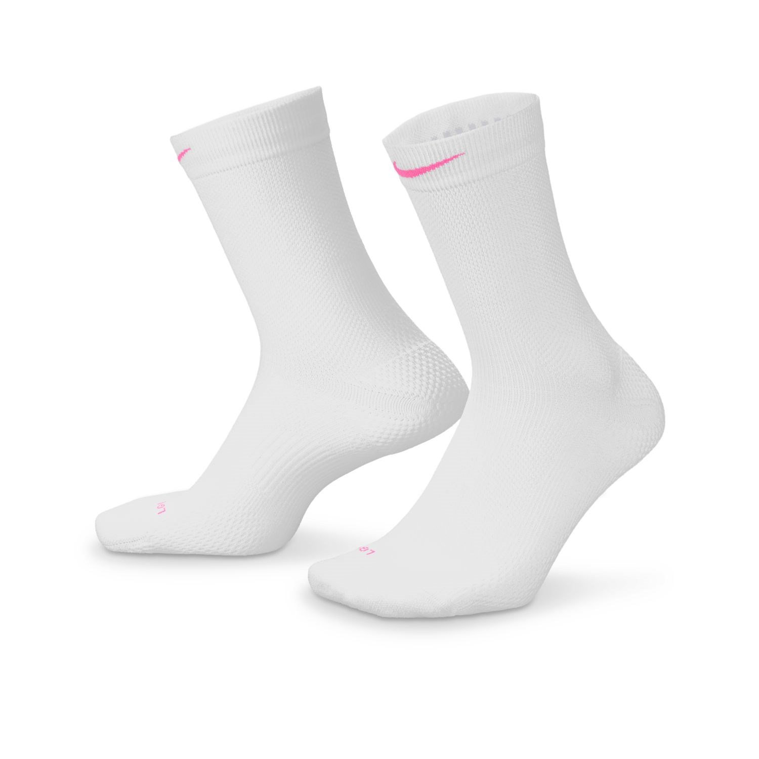 Nike Running Lightweight Crew Socks - White/Black/Pure Platinum/Hyper Pink