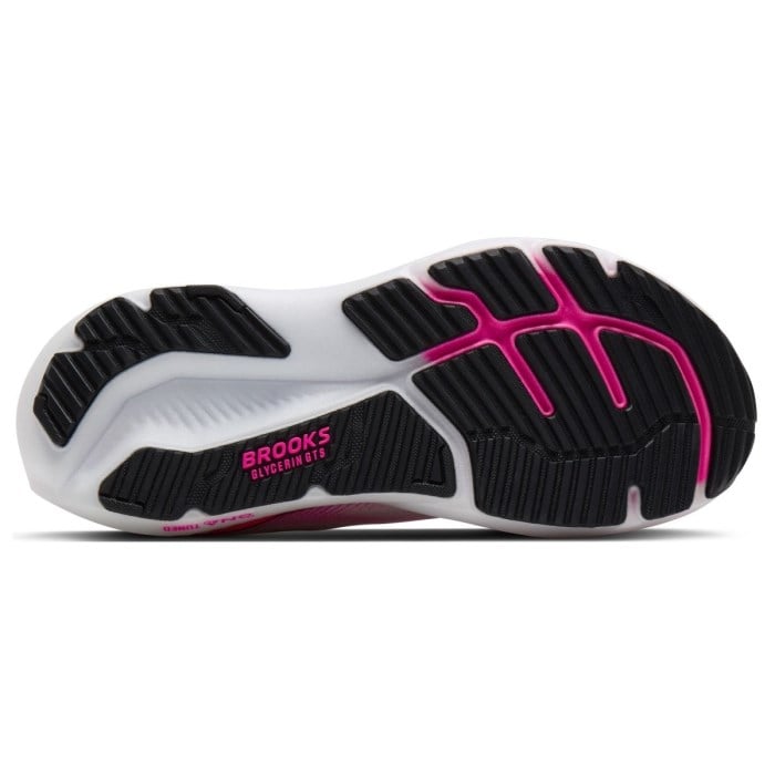 Brooks Glycerin GTS 23 - Womens Running Shoes - White/Phantom/Cyber Pink