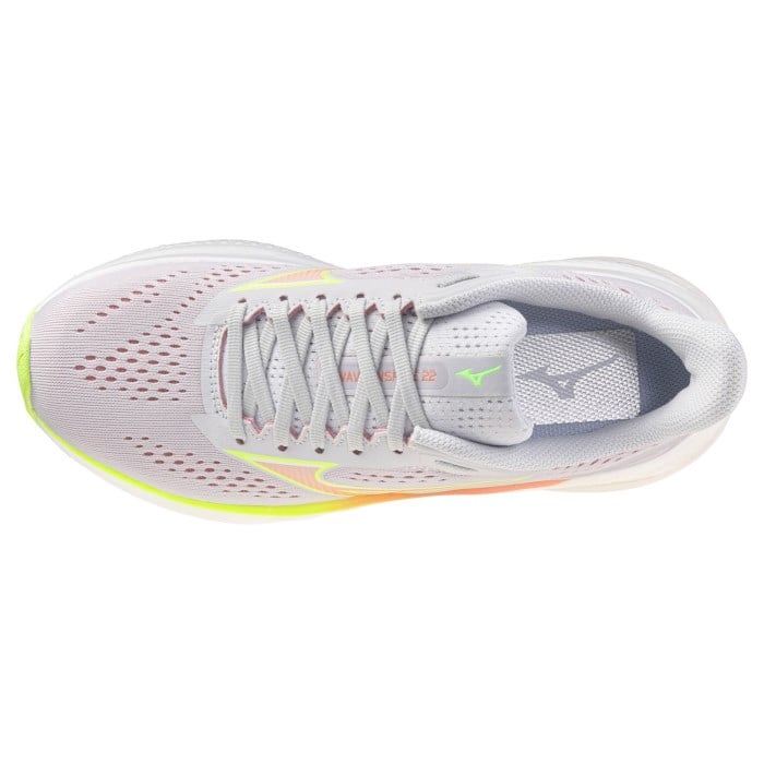 Mizuno Wave Inspire 22 - Womens Running Shoes - Cloudscape/Desert Flower/Lime Pulp - image 3