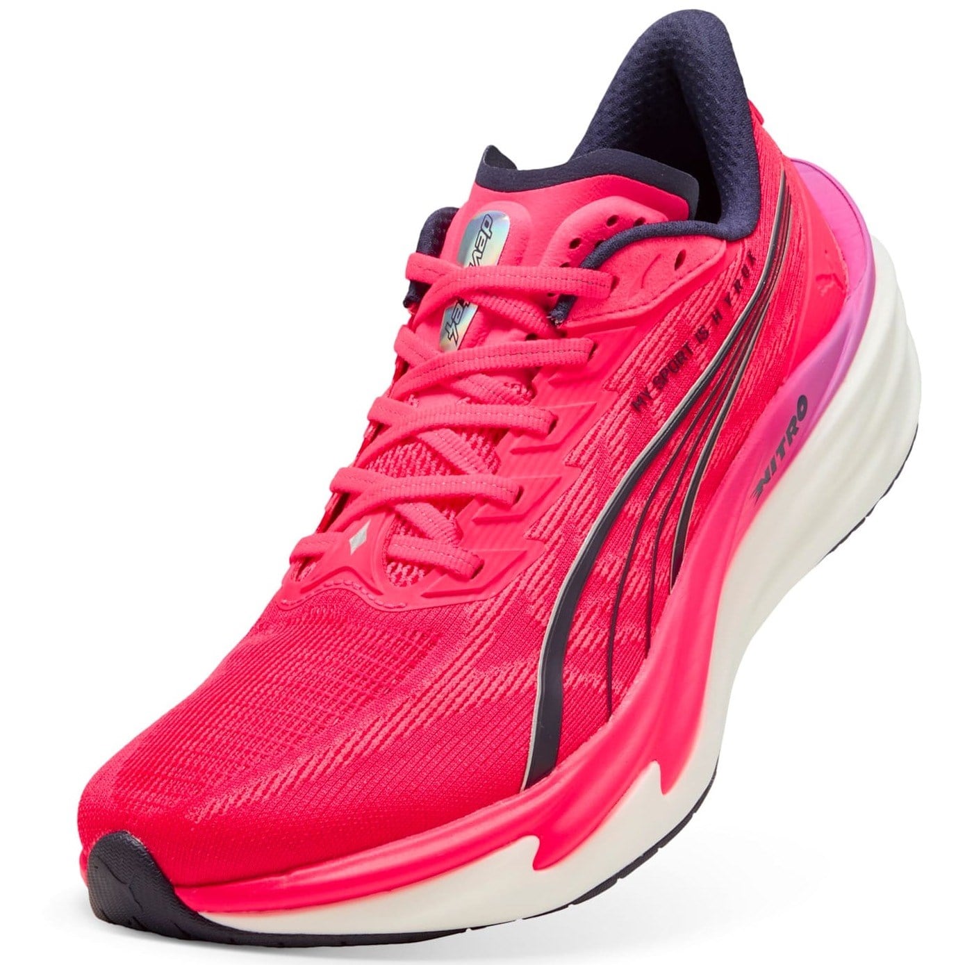 Puma Deviate Nitro 4 Hyrox - Mens Running Shoes - Puma White/Electric Orchard/Pure Pink