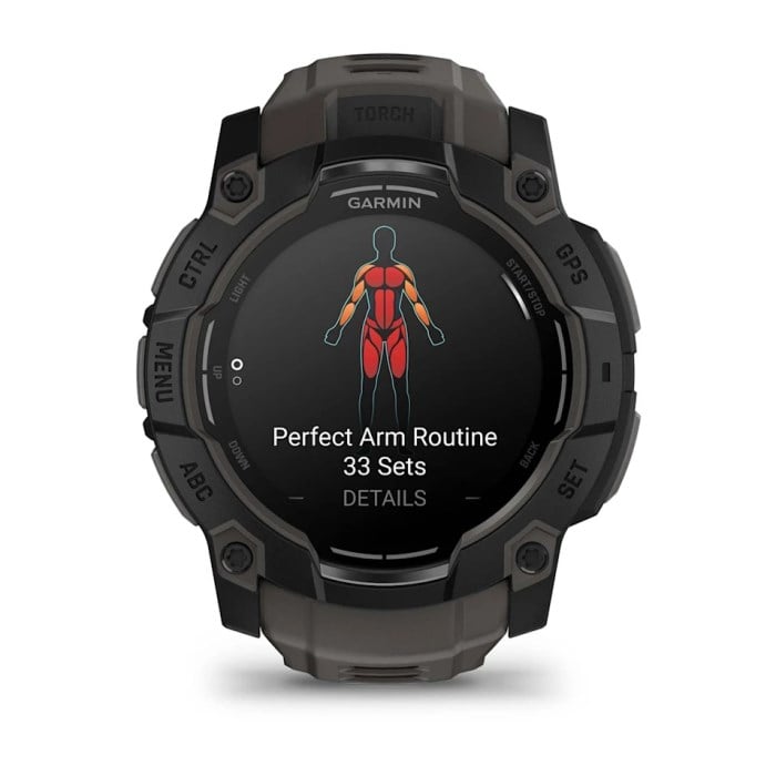 Garmin Instinct 3 50mm AMOLED Rugged GPS Smartwatch - Black/Charcoal
