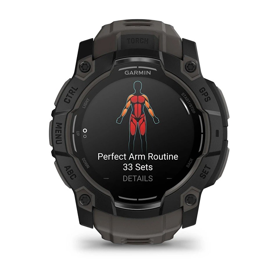 Garmin Instinct 3 50mm AMOLED Rugged GPS Smartwatch - Black/Charcoal