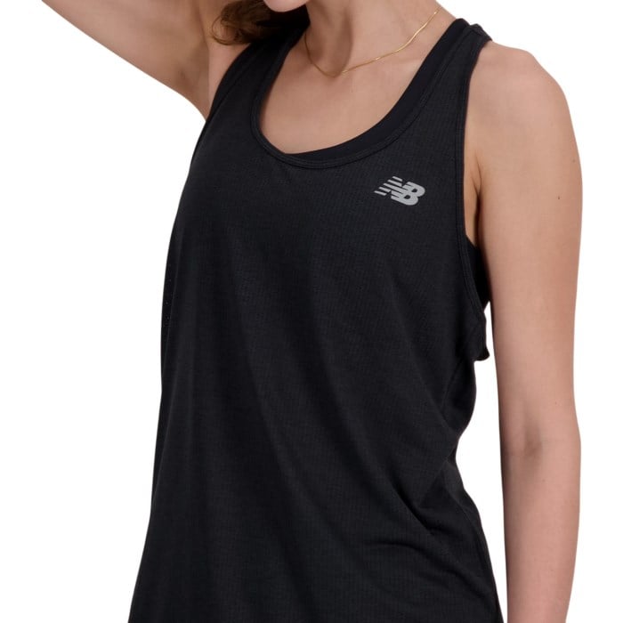 New Balance Athletics Womens Running Tank Top - Black Heather