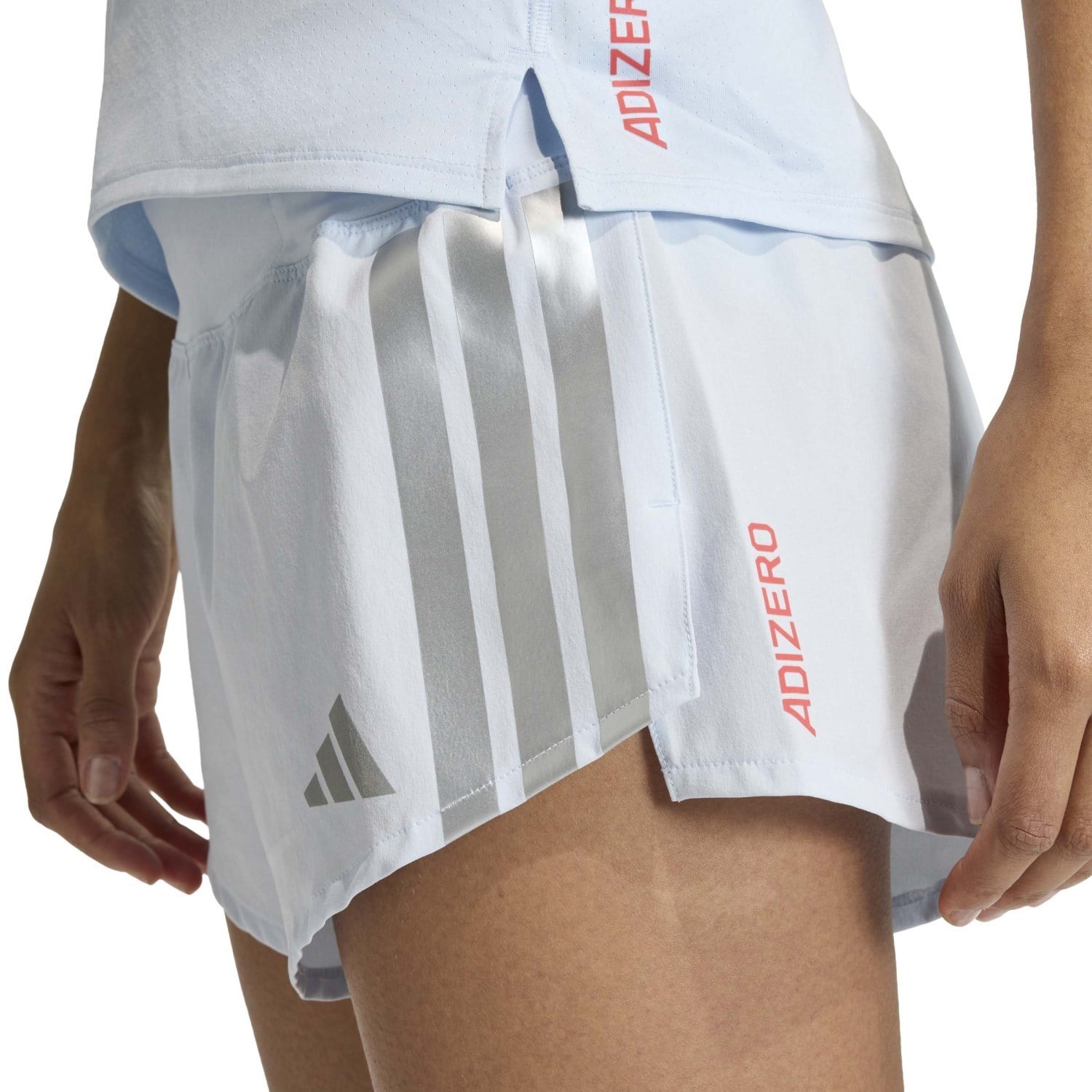 adidas Adizero Ekiden Womens 4 Inch Running Shorts - Crystal Sky
