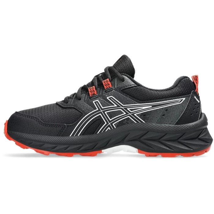 Asics Gel Venture 9 GS - Kids Trail Running Shoes - Black/White