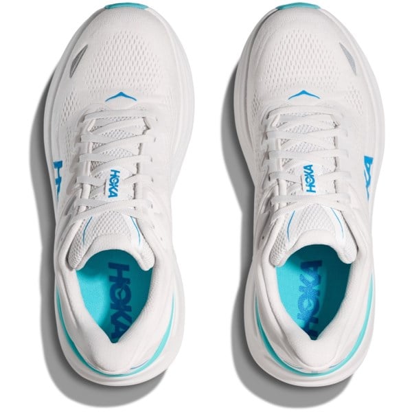 Hoka Bondi 9 - Mens Running Shoes - White/Hoka Blue