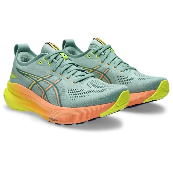 Asics Gel Kayano 31 - Mens Running Shoes - Light Celadon/Safety Yellow