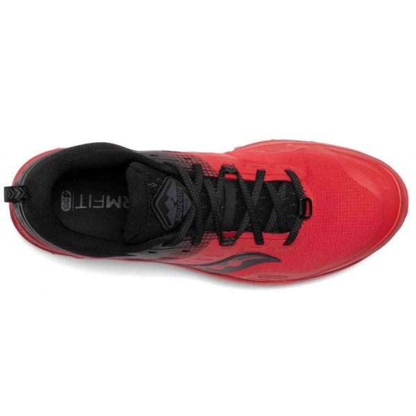 Saucony Peregrine 10 ST - Mens Trail Running Shoes - Red/Black