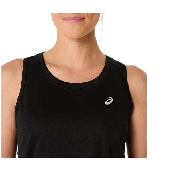 Asics Silver Womens Running Tank Top - Performance Black
