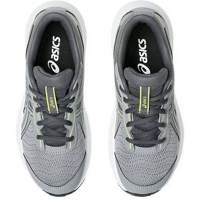 Asics Contend 9 GS - Kids Running Shoes - Gravel/Citron