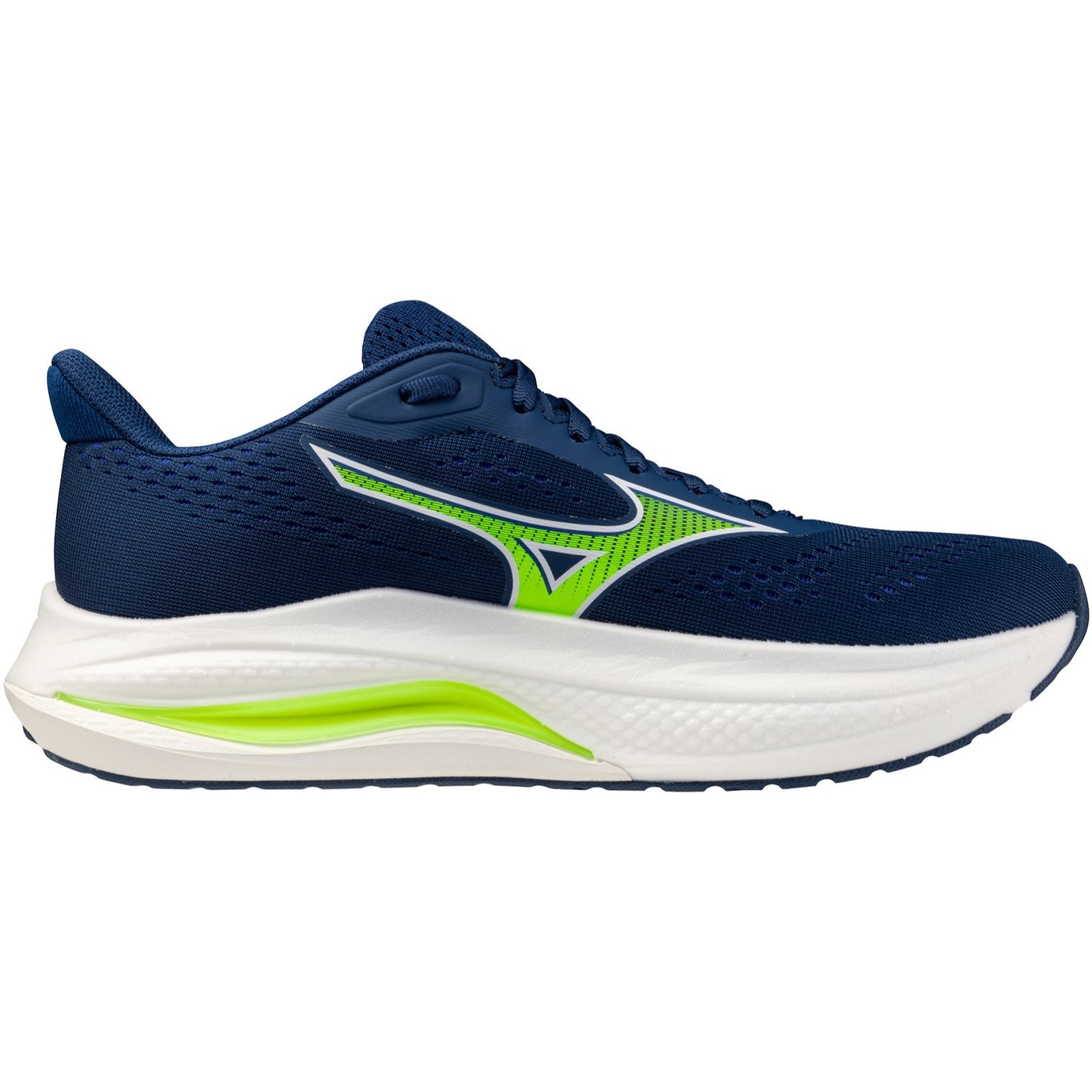 Mizuno Wave Inspire 22 - Mens Running Shoes - Estate Blue/Lightning Yellow/Lightning Yellow