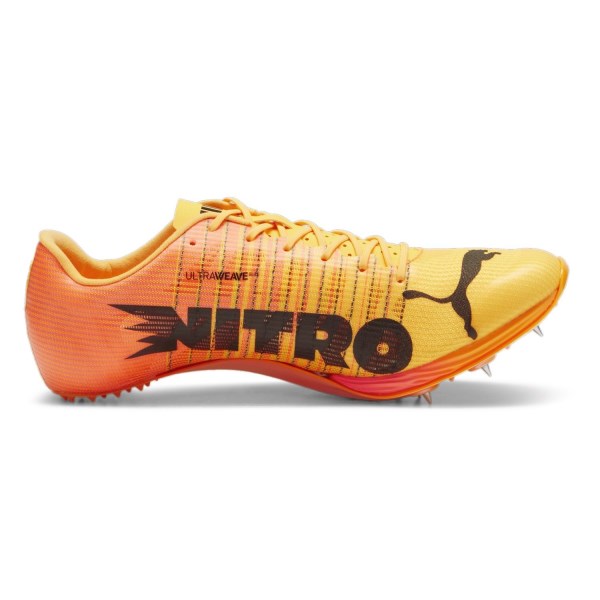 Puma evoSpeed Sprint Nitro 2 - Unisex Track Sprint Spikes - Sun Stream/Sunset Glow/Black