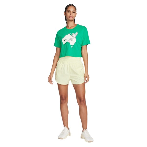 Nike Dri-Fit OZ Open Womens Short Sleeve T-Shirt - Stadium Green