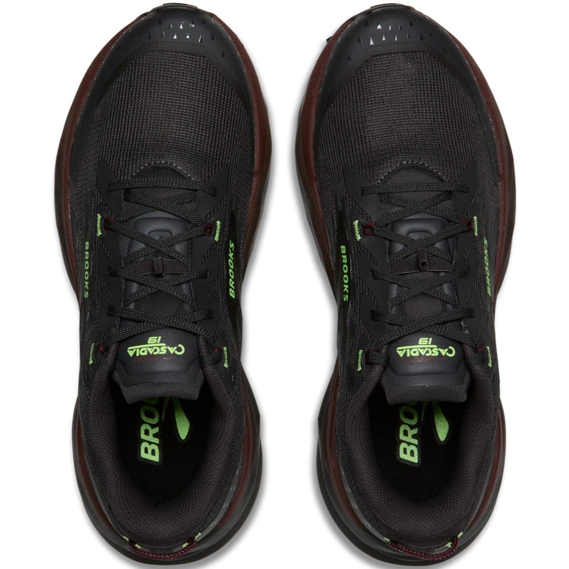 Brooks Cascadia 19 - Mens Trail Running Shoes - Phantom/Rum Raisin/Green - image 2