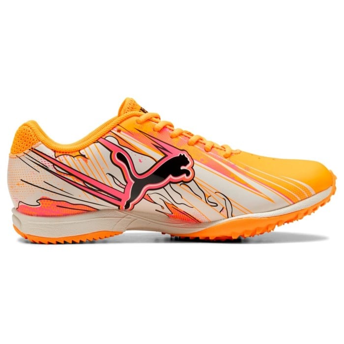 Puma evoSpeed Haraka Jr Spikeless - Kids Track and Field Shoes - Sun Stream/Warm White/Sunset Glow