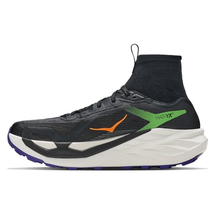 Hoka Tecton X 4 - Mens Trail Running Shoes - Black/Neon Green - image 2