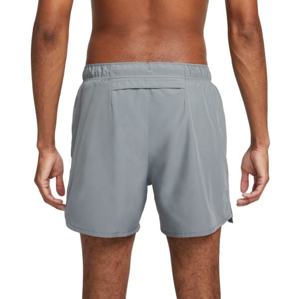 Nike Dri-Fit Challenger 5 Inch Brief-Lined Mens Running Shorts - Smoke Grey/Reflective Silver