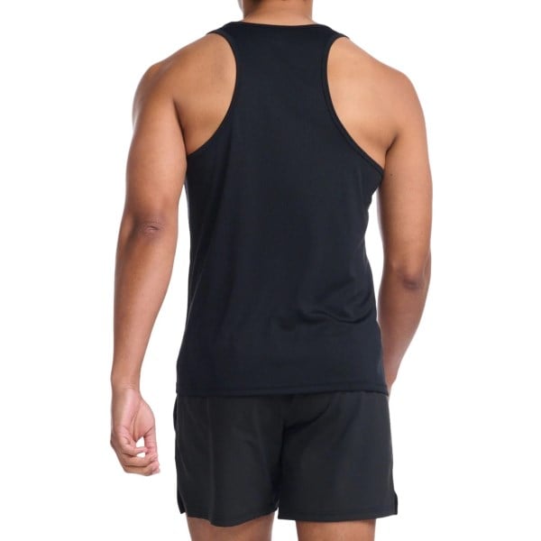 2XU Aspire Mens Running Singlet - Black/White