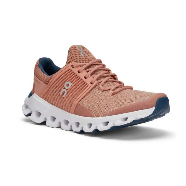On Cloudswift Classic - Womens Running Shoes - Blush/Denim