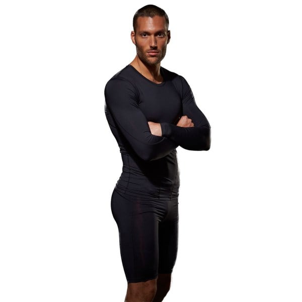 Bayse Compression Mens Long Sleeve Training Top - Black