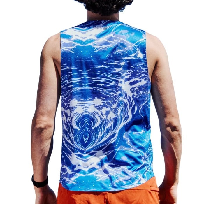 Fractel Velocity Mens Performance Running Singlet - Cobalt