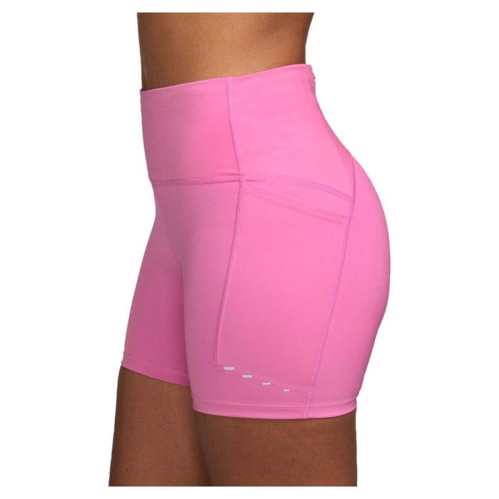Nike Womens Swift High-Waisted 4 inch Tight Shorts - Playful Pink/Reflective Silver