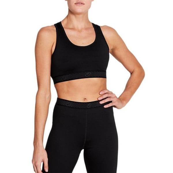 Asics Essential Logo Womens Sports Bra - Performance Black