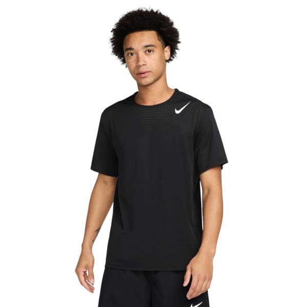 Nike Dri-Fit AeroSwift Running T-Shirt - Mens - Black/Summit White