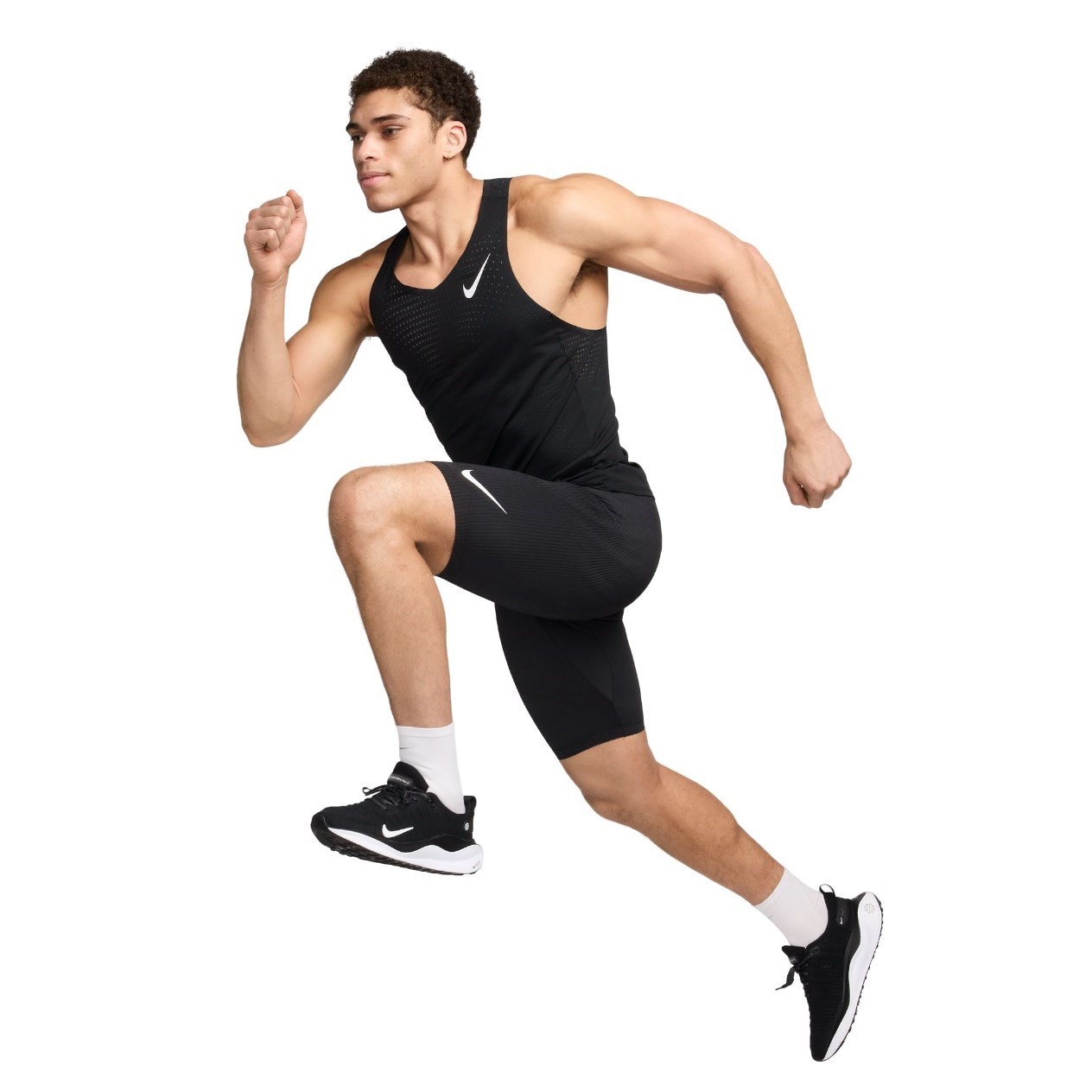 Nike Aeroswift ADV Mens 1/2 Length Running Tights - Black/Summit White