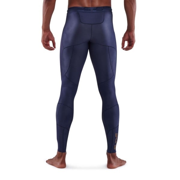 Skins Series-5 Mens Compression Long Tights - Navy Blue