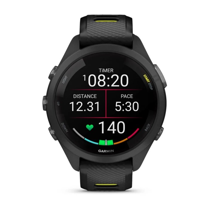 Garmin Forerunner 265S - AMOLED GPS Running Smartwatch - Black/Amp Yellow