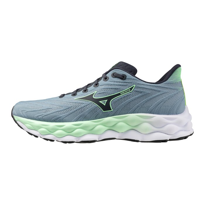 Mizuno Wave Sky 8 - Mens Running Shoes - Citadel/Vintage Indigo/Neo mint
