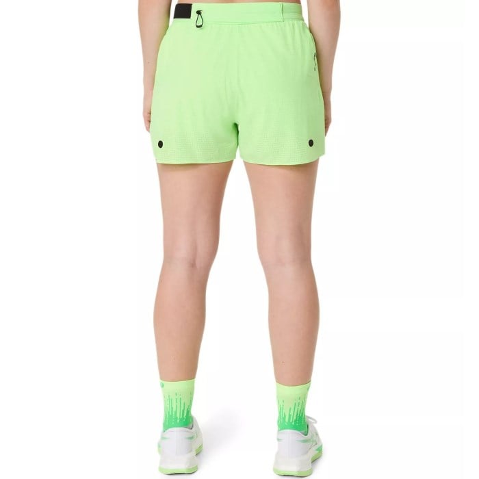 Asics MetaRun Womens Split Shorts - Illuminate Green