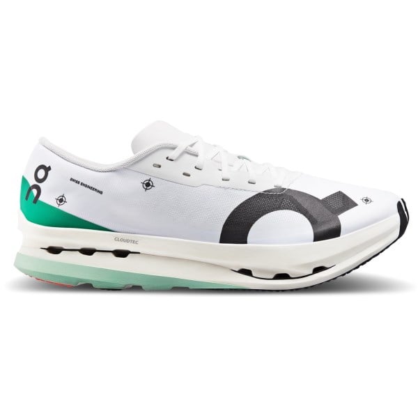 On CloudBoom Echo 3 - Mens Running Shoes - Undyed White/Mint